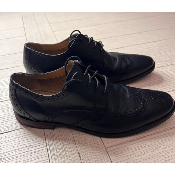 Florsheim men\'s leather black wingtip oxford lace up dress shoes. ‎ Sz 12D main image 10
